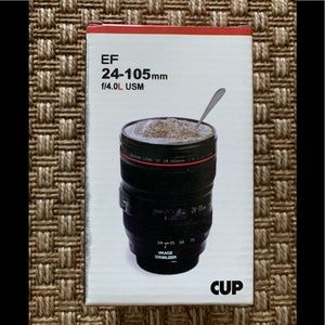 NWT EF 24-105mm Camera Lens Cup Coffee Travel Mug